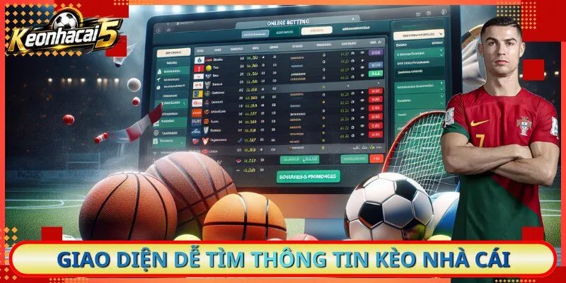 Giao diện dễ tìm thông tin kèo nhà cái